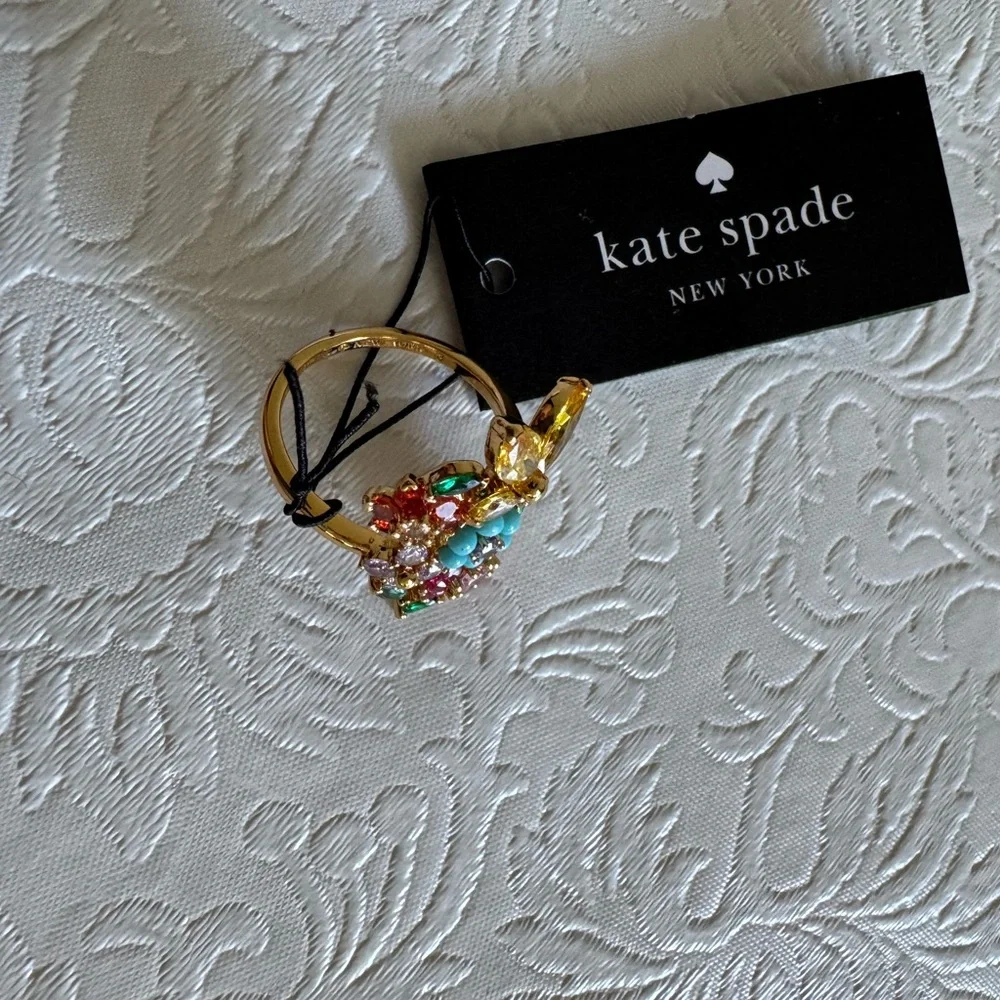 Kate Spade crystal floral statement ring - Picture 5 of 5